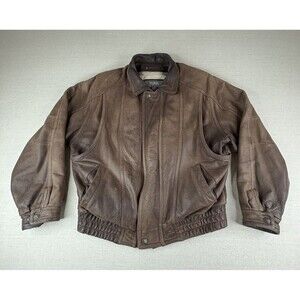 Vintage Wilsons Leather Men’s Large Brown Thinsulate Insulated Bomber Jacket